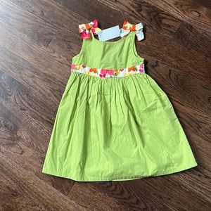 Gymboree Bright Green Cotton Dress NWT